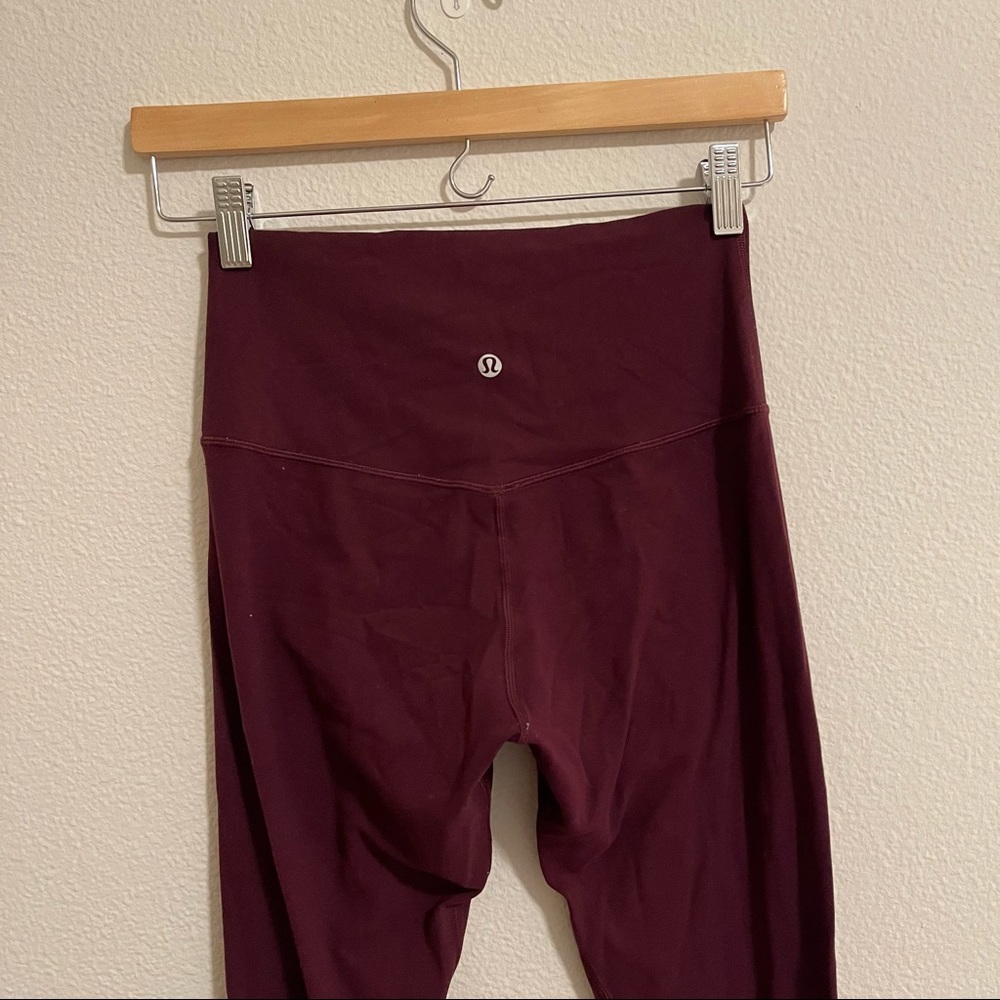 MAROON LULULEMON ALIGN 28” LEGGINGS 6